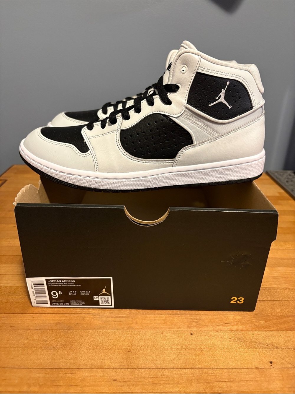 Nike Jordan Access Sneakers in White and Black